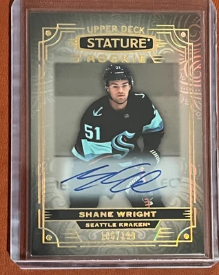 Shane Wright Stature Rookies Auto /199 2022-23 Upper Deck #106 RC - Image 1 of 2