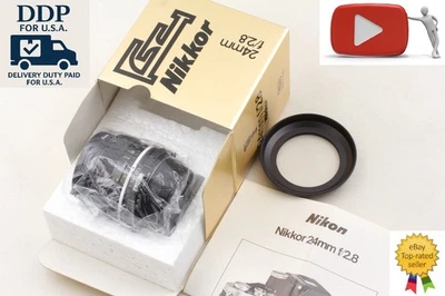 Lente gran angular Nikon Ai Nikkor 24 mm f/2,8 con caja y capucha HN-1 [COMO NUEVA] de JAPÓN Foto 1 de 4