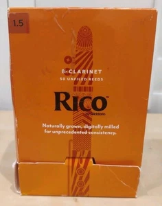 D’Addario Rico Bb Clarinet Reeds - Strength 1.5, (45-Pack) Brand New - Picture 1 of 4