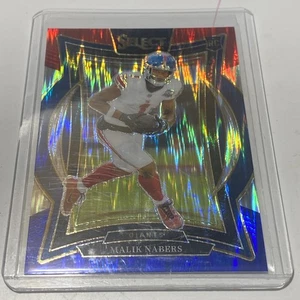2024 Select MALIK NABERS Red and Blue Shock Prizm Club Level GIANTS - Picture 1 of 2