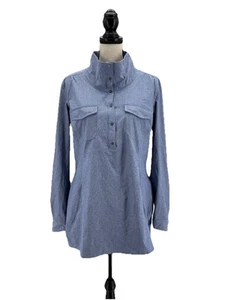 Duluth Trading Womens Sol Survivor Sun Protection Tunic Blue Medium Vented - Picture 1 of 6