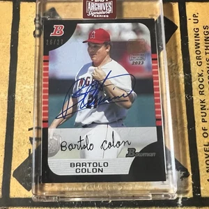 2023 Topps Archives Bartolo Colon Autograph 26/27 2005 Bowman Los Angeles Angels - Picture 1 of 2