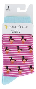 House Of Tweed Womens Duck Stripes Animal Luxury Premium Bambo Socks - Picture 1 of 2