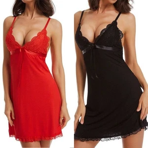Sexy Women Lace Nightdress Sleeveless Comfortable Fashion Sexy Lingerie Sling - Picture 1 of 9