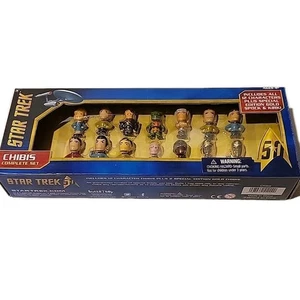 Chibis Star Trek 14 Figure Set 50th Anniversary Mini  Kirk, Crew, Gorn, Kahn +++ - Foto 1 di 10