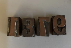 Antique Brass Printing Block Letters - Picture 1 of 1