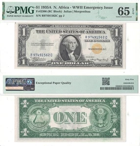 1935-A $1 North Africa Fr-2306 PMG Gem CU-65 EPQ - Picture 1 of 3