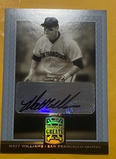 2005 Donruss Greats Matt Williams autograph auto #57 signed SF Giants