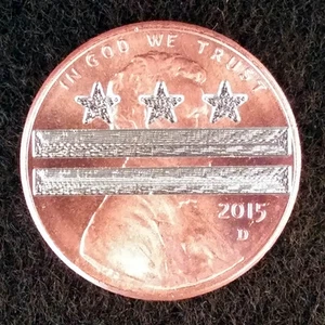 Lucky penny with Washington DC flag engraved - Picture 1 of 1