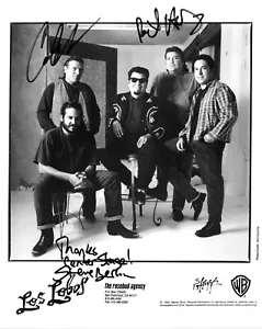 LOS LOBOS Band signed 1990 3 sig Photo Steve Berlin, D. Hidalgo, C Lozano – BAS - Picture 1 of 2
