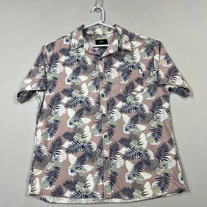 Rusty Button Up Shirt Floral Casual Cotton Blend Party Mens Medium M - Picture 1 of 9