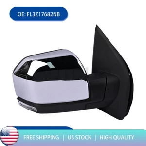 New Power Mirror For 2015-2018 Ford F-150 Right Power Fold Chrome with Memory - Picture 1 of 14