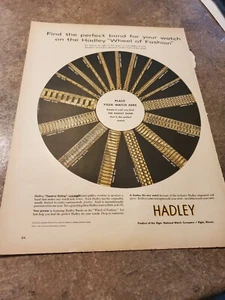1953 Vintage Ad Print Hadley Bands for Watches - Picture 1 of 1