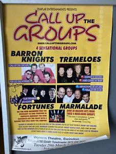 Signed Poster: CALL UP THE GROUPS MARMALADE BARRON KNIGHTS TREMELOES FORTUNES - Picture 1 of 5