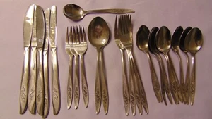 MIXED 25 NASCO/NS STAINLESS JAPAN FLATWARES "VASSAR" NICE!! - Picture 1 of 4