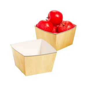 Fun Express Woodgrain Apple Party Favor Boxes -12 Pc. - Picture 1 of 1