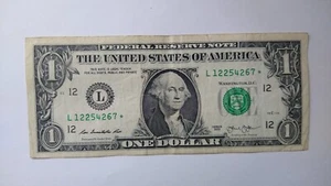 1 $ One Dollar Schein STAR NOTE Serie 2013 S/N L12254267 * kostenloser Versand - Bild 1 von 2