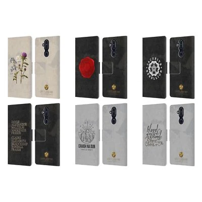 OFFICIAL OUTLANDER GRAPHICS LEATHER BOOK CASE FOR MICROSOFT NOKIA PHONES - Image 1 of 4