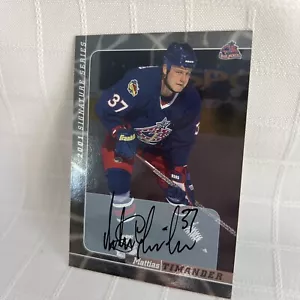 Tarjeta coleccionable Mattias Timander 2000-01 en el juego Auto Sig NHL Blue Jackets - Imagen 1 de 3