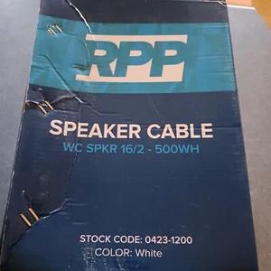 RPP #0423-1200 -16/2 AWG 500FT CL2 Lautsprecherkabel Home Audio Stereo Innenbereich weiß - Bild 1 von 5