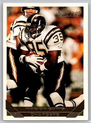 1993 Topps Marion Butts Gold Parallel San Diego Chargers #196 - Image 1 of 2