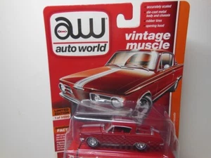 Auto World Vintage Muscle 1964 Plymouth Barracuda / Stripe / 1/64 / See Details - Picture 1 of 13