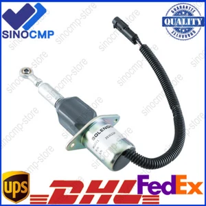 24V Fuel Shutoff Solenoid 3930234 SA-4335-24 For Cummins 6CT 8.3L Komatsu - Picture 1 of 7
