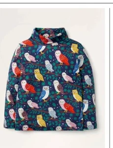 MINI BODEN MÄDCHEN superweiches T-Shirt mit Rollausschnitt ALTER 6-7 JAHRE BRANDNEU - Bild 1 von 7
