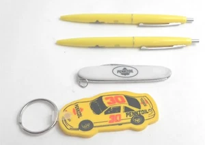 VINTAGE PENNZOIL AD PROMO GIVEAWAY LOT OF PENS POCKET KNIFE & KEYCHAIN PRE-OWNED - Picture 1 of 6