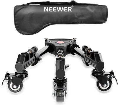 Neewer Photography Professional Heavy Duty Tripod Dolly with Rubber Wheels and A - image 1 of 4