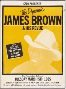 James Brown Original Vintage Concert Poster 1985 - Picture 1 of 1