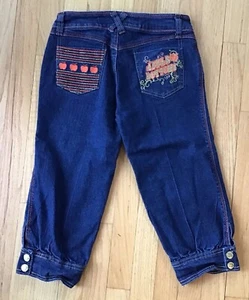 APPLE BOTTOM JEANS Girls SZ 12 Knee Capris/Knickers W/ Decorated Pockets - Picture 1 of 7