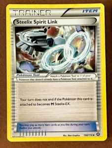 Pokémon TCG Trainer Item Steelix Spirit Link 106/114 2016 XY Steam Seige LP+ - Picture 1 of 2