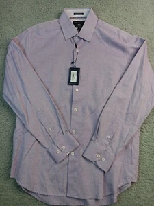 Report Collection Men's Long Sleeve Button Up Dress Shirt Lavender Sz 16 L NWT - Picture 1 of 12