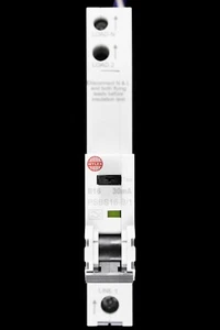WYLEX 16 AMP CURVE B 10kA 30mA RCBO TYPE A PSBS16-B/1 - Picture 1 of 6