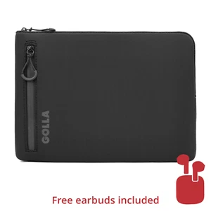 Golla Laptop Sleeve 15" schwarz - Laptoptasche Neopren Laptop Tasche + Kopfhörer - Bild 1 von 4