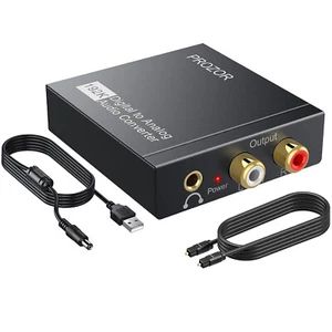 Da Wandler PROZOR Optisch Auf Cinch Audio Adapter Toslink Auf Klinke Aux Digital - Bild 1 von 5