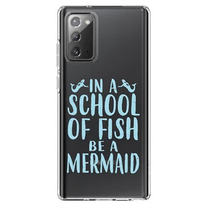 Clear Case for Galaxy Note In a School of Fish Be a Mermaid - Picture 1 of 7