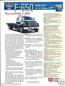 Brochure camion - Ford - F-650 - Super Duty Low Profile - Sauvetage - 2 articles (T1309)