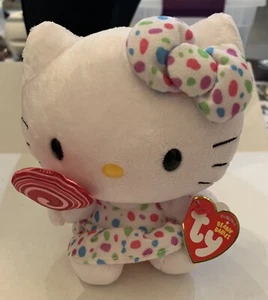 Ty Beanie Babys Hello Kitty Lutscher 6 Zoll Plüsch 2012 - Neu mit Etikett - Bild 1 von 3