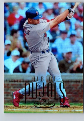 Tarjeta de béisbol 2002 Topps Gold Label Albert Pujols #5 St. Louis Cardinals Foto 1 de 2