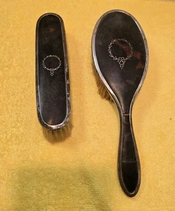 Antique English Sterling Two Brush Silver E.S.B Hallmarked. - Bild 1 von 12