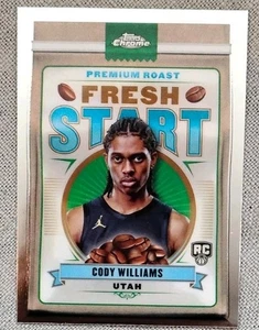 2024-25 NBA Topps Chrome Fresh Start Cody Williams Insert Rookie Card #FS-8 Jazz - Picture 1 of 2
