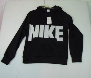 Nike Therma Fit Sweatshirt Mens Size Small Hoodie Black Spell Out Logo Retro Y2K - Picture 1 of 13