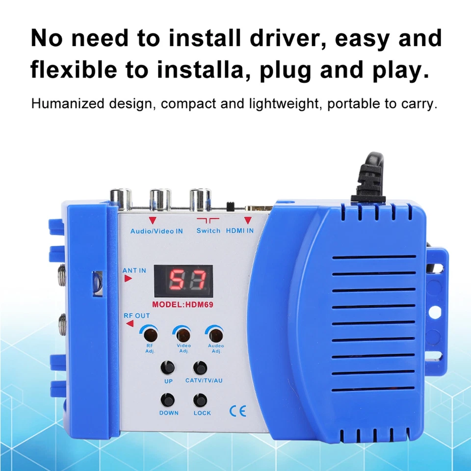 HDM69 Digital RF Modulator AV zu RF Konverter VHF UHF PAL Standard Modul FG - Bild 1 von 4