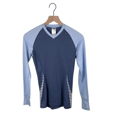 Camiseta de entrenamiento Helly Hansen para mujer capa base manga larga talla pequeña azul invierno Foto 1 de 4