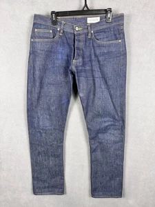 Gustin Jeans Mens 35x30 Raw Slim Straight Selvedge Button Fly Denim Cowboy - Picture 1 of 15
