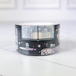 TCMC Schwarz Planer Zubehör 2.0 Washi Klebeband Rolle The Coffee Monsterz Co - Bild 1 von 1
