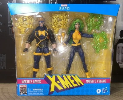 Hasbro HAVOK & POLARIS X-Factor paquete de dos MARVEL LEGENDS Marvel 80 años 2019 6 pulgadas Foto 1 de 4