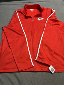 Giacca uomo taglia 2XL NFL Kansas City Chiefs full zip abbigliamento squadra nuova con etichette - Foto 1 di 6